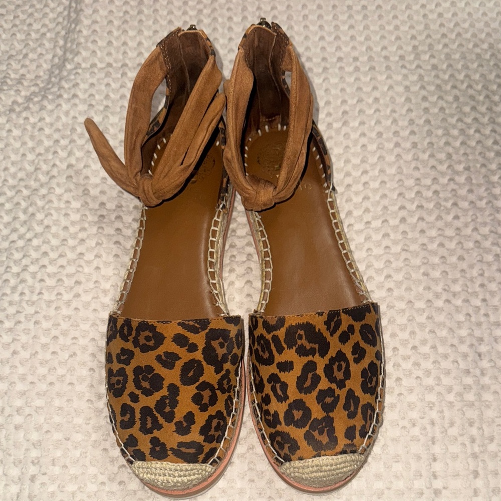 Vince Camuto Brown Leopard Espadrilles